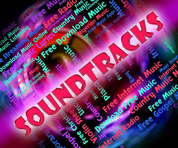 Music Soundtracks Means Video Game And Melodies — Stock Photo, Image