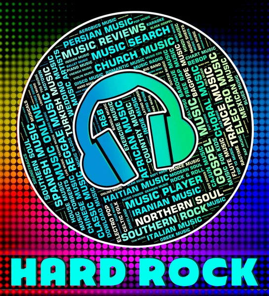 Hard Rock Glam Metal ve ses gösterir — Stok fotoğraf