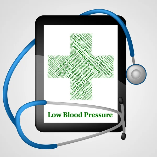 Low Blood Pressure Represents Ill Health And Ailment — Stock Photo, Image