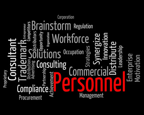 Personnel Word Indicates Human Resources And Employees — Stock Photo, Image