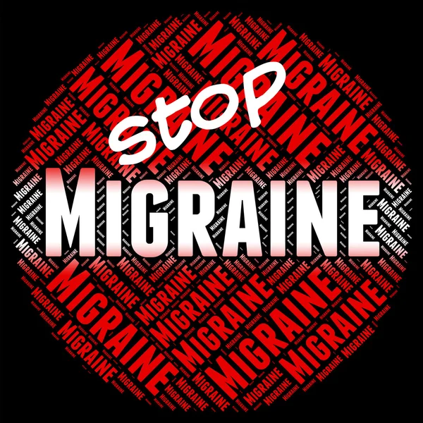Nörolojik hastalık ve denetim dur migren gösterir — Stok fotoğraf