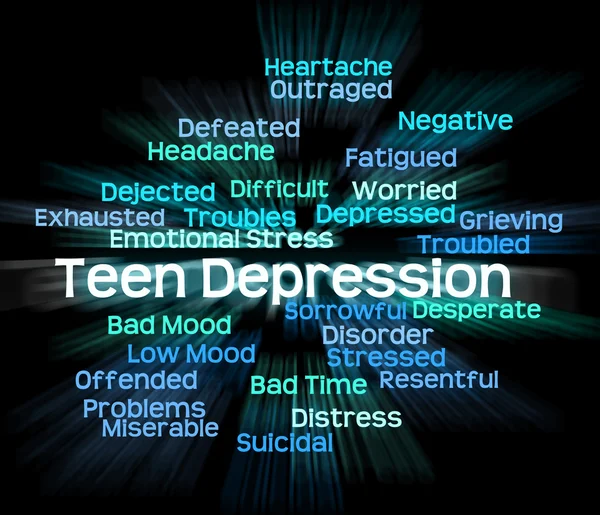 La dépression chez les adolescents indique un espoir perdu et un adolescent — Photo