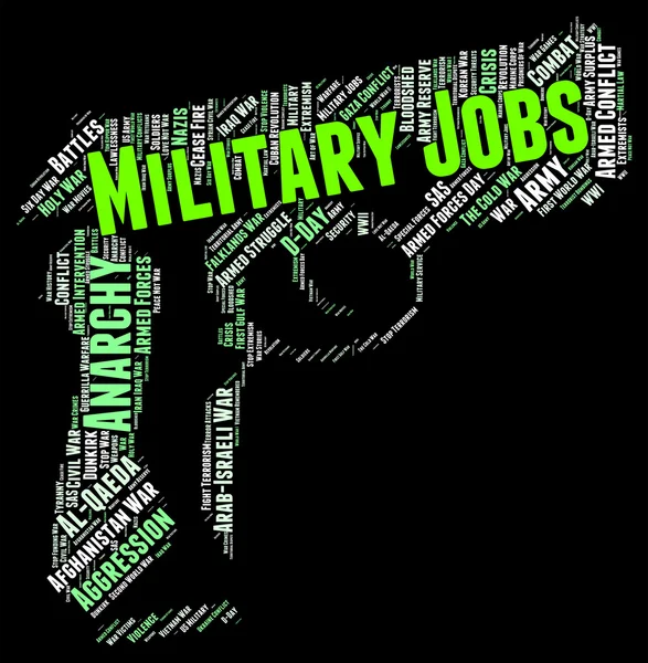 Military Jobs Indicates Armed Forces And Army — Stock Photo, Image