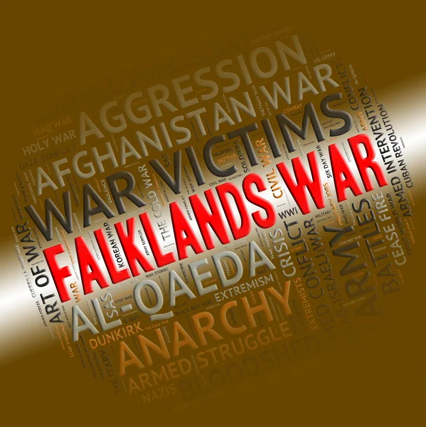 La guerra de las Malvinas significa lucha y lucha — Foto de Stock