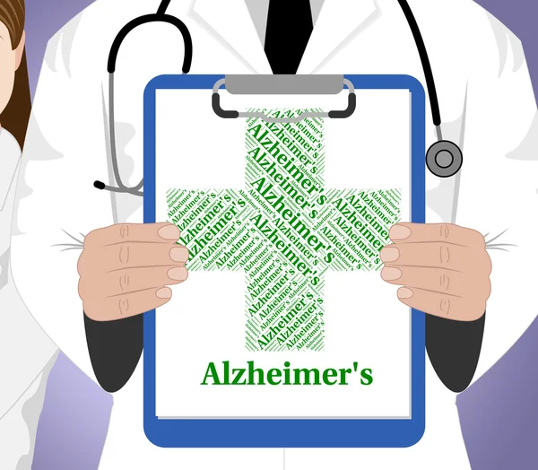 Alzheimer's Disease Shows Mental Deterioration And Affliction — Stock Photo, Image