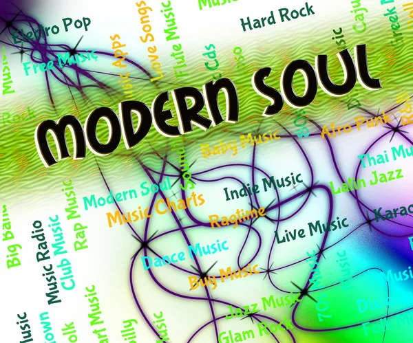 Soul Music Means Up To Date And Melody — Stock Photo, Image