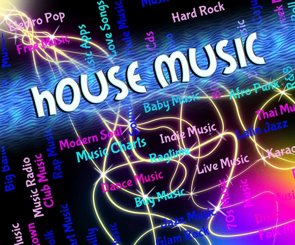 Housemuziek vertegenwoordigt Sound Tracks en akoestische — Stockfoto