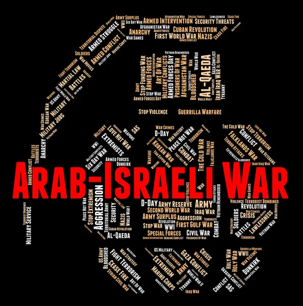 La guerra arabo-israeliana mostra Medio Oriente e Arabo — Foto Stock