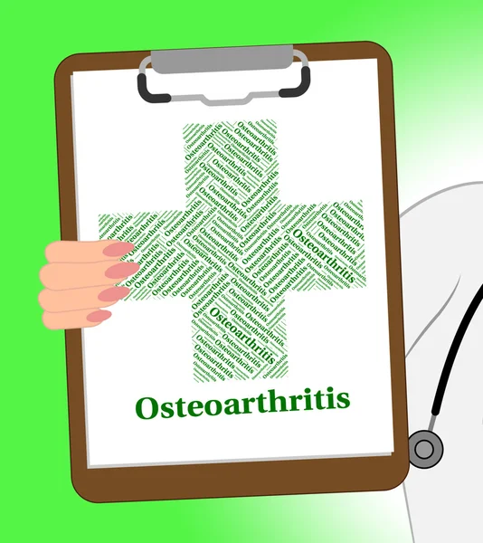 La malattia dell'osteoartrite indica la malattia degenerativa delle articolazioni e — Foto Stock