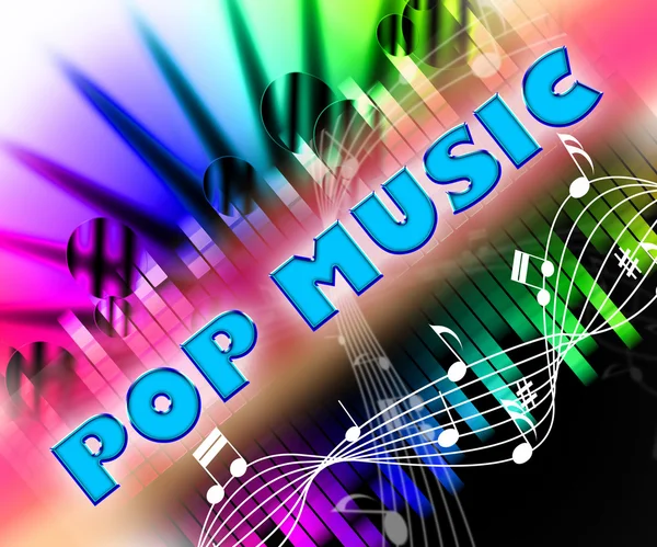 Musica pop significa tracce sonore e acustiche — Foto Stock