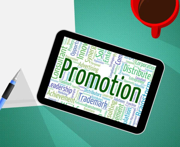 Promotion Word Represents Closeout Sale And Promotional — Stock Photo, Image