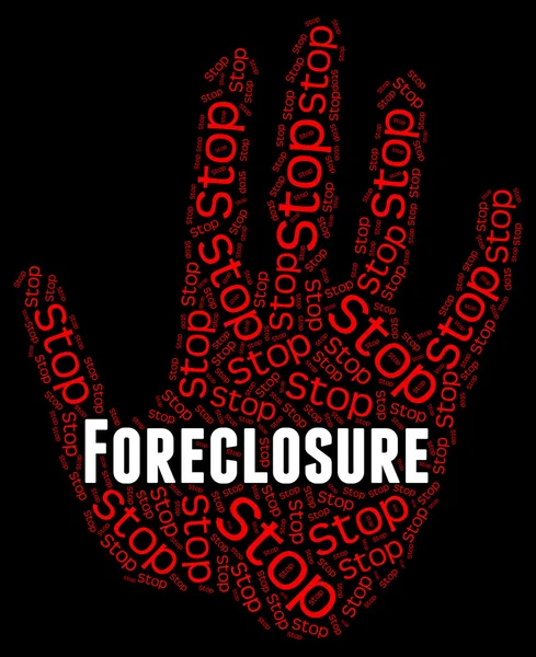 Stop Foreclosure muestra que los reembolsos se detuvieron y el prestatario — Foto de Stock