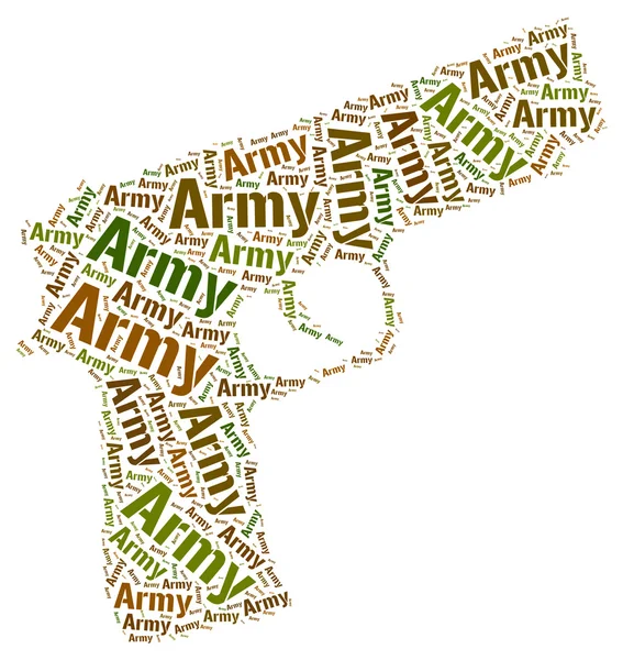 Army Word Indicates Armed Force And Armament — Stock Photo, Image