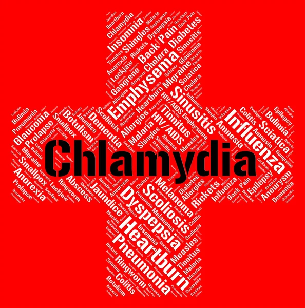 Chlamydia Word Represents Sexually Transmitted Disease And Std — Stock Photo, Image