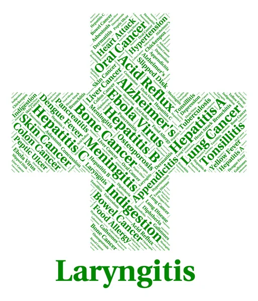 Laryngitis ziekte geeft aan slechte gezondheid en Affliction — Stockfoto