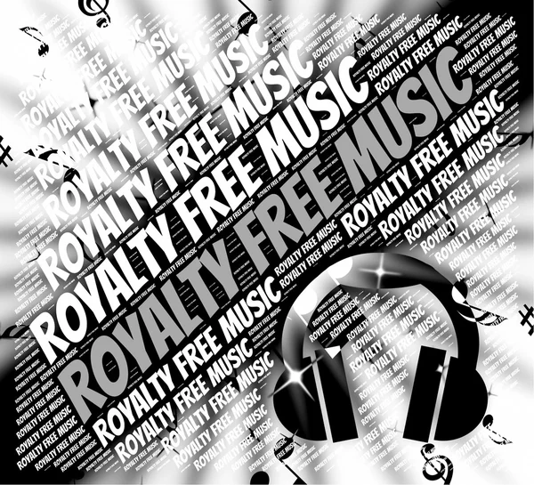 Música Royalty Free significa trilha sonora e Rf — Fotografia de Stock