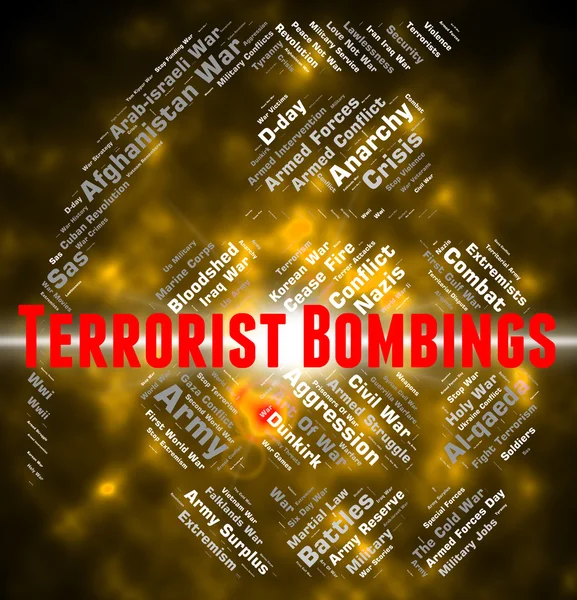 Terrorist Bombings Represents Urban Guerrilla And Arsonist — Stock Photo, Image