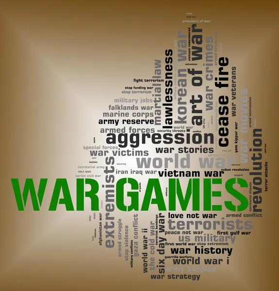 Juegos de Guerra Representa Acción Militar y Batalla —  Fotos de Stock