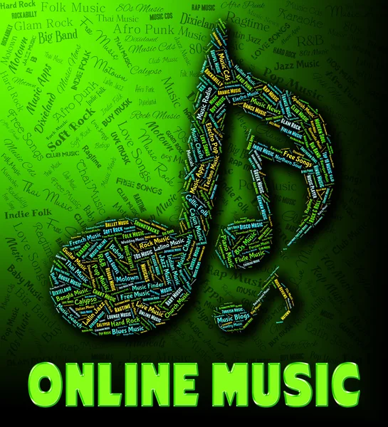 World Wide Web ve ses Online müzik gösterir — Stok fotoğraf