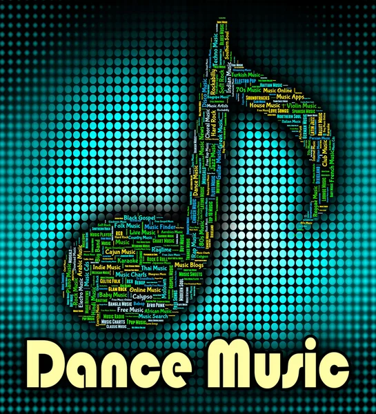 Dansmusik anger ljudspår och ljud — Stockfoto