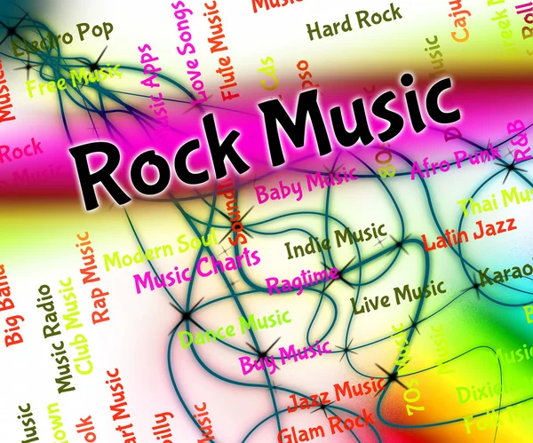 Rockmuziek toont geluidsspoor en harmonie — Stockfoto