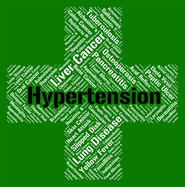 Hypertension Word Shows High Blood Pressure And Htn — Stock Photo, Image