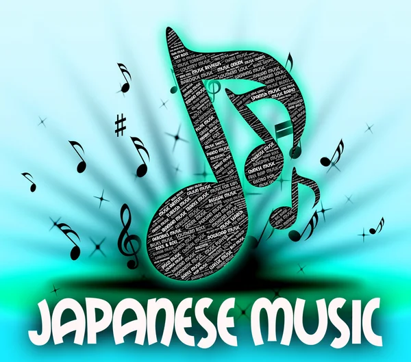 Japanische Musik weist auf Tonspur und Harmonien hin — Stockfoto