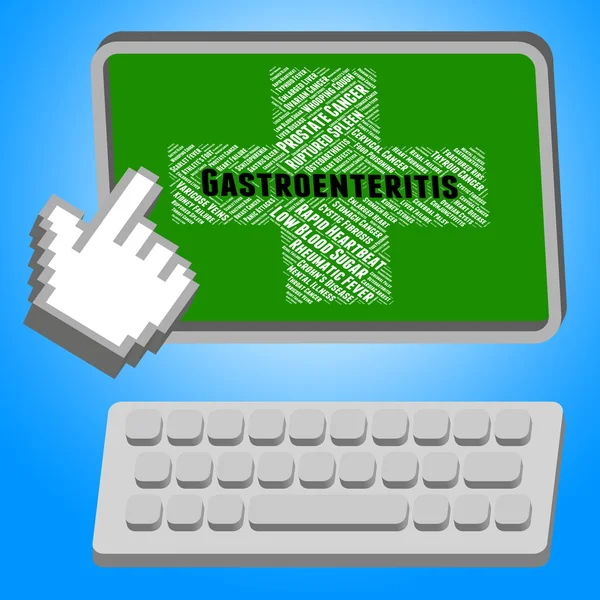 Gastroenterite Online significa Ill Salute e Ailments — Foto Stock