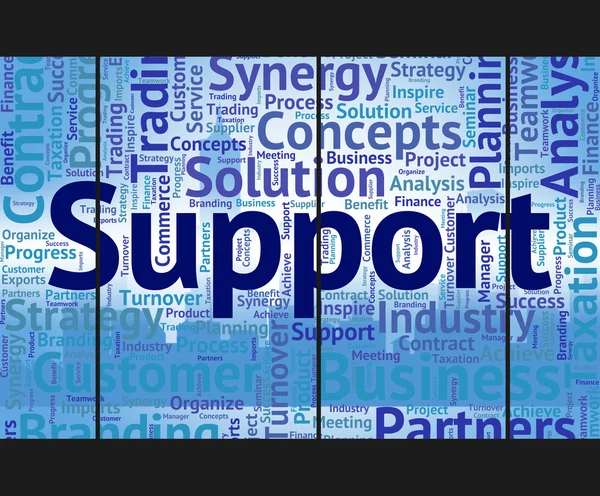 Support Word Indicates Help Assistance And Supporting — Stock Photo, Image