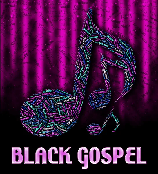 Black Gospel Means Sound Track And Acoustic — Stock Photo, Image