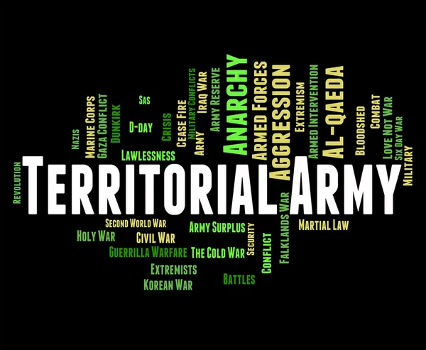 Територіальну армію означає, збройних сил і Tavr Стокова Картинка