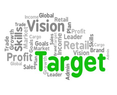 Target Word Shows Desired Result And Aims clipart