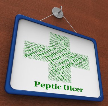 Peptic Ulcer Represents Ill Health And Pud clipart