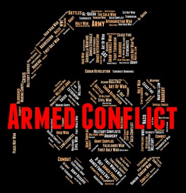 Wordclouds mücadele ve metin silahlı çatışma gösterir