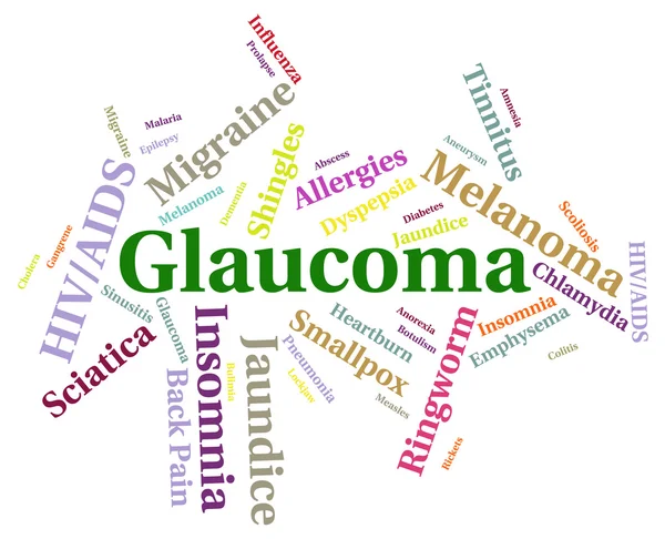 Enfermedad del glaucoma significa nervio óptico y ataque — Foto de Stock