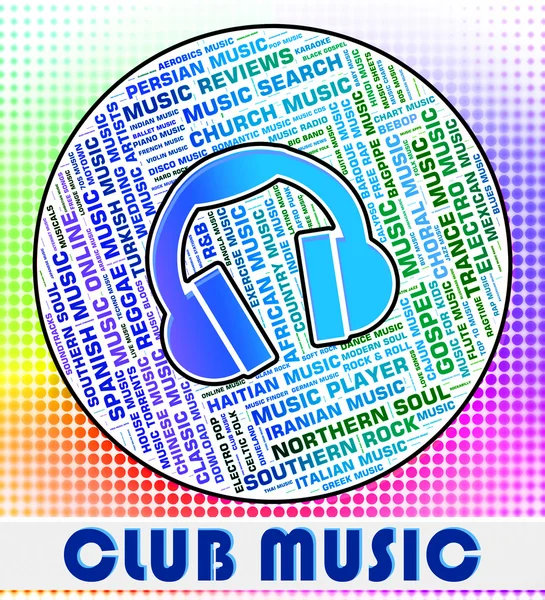 Muzyka klubowa pokazuje ścieżkę dźwiękową i akustyczna — Zdjęcie stockowe