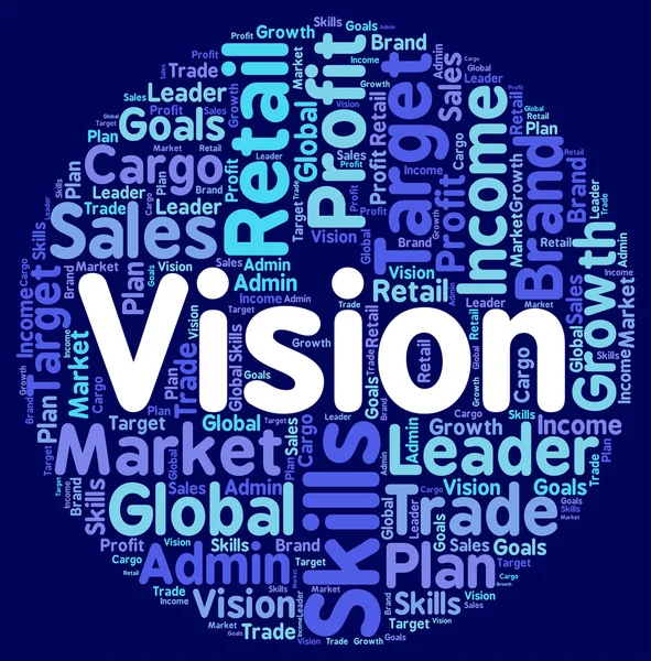 Vision Word Represents Plan Text And Predictions — Stock Photo, Image