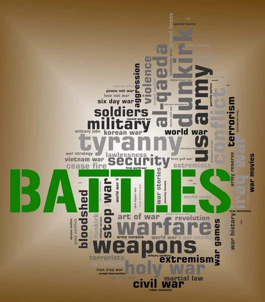 Battles Word Means Military Action And Affray — Stock Photo, Image