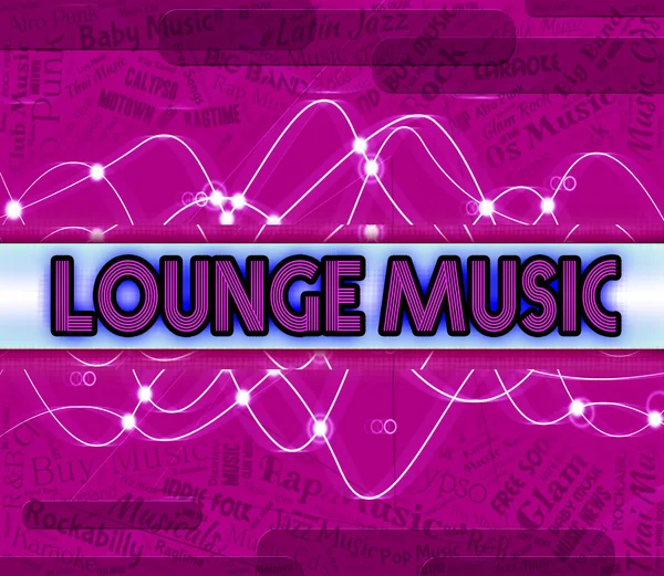 Loungemusik representerar ljudspår och harmonier — Stockfoto