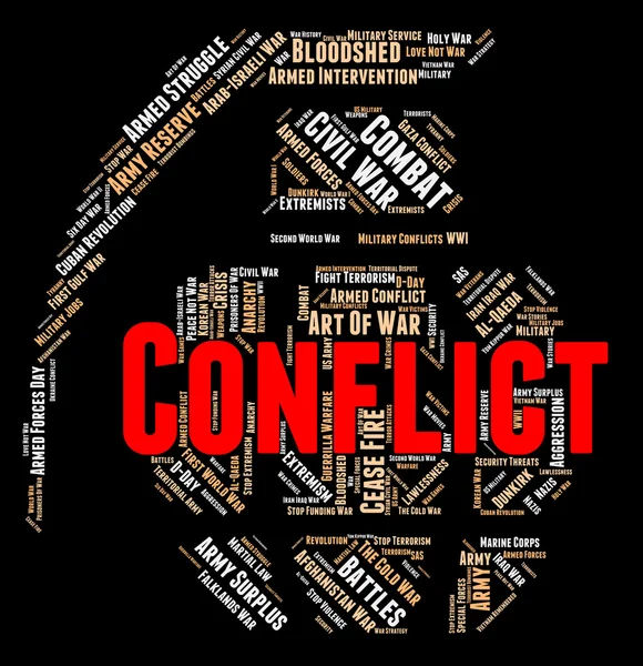 Armed Conflict Represents Military Action And Bloodshed — Stock Photo, Image