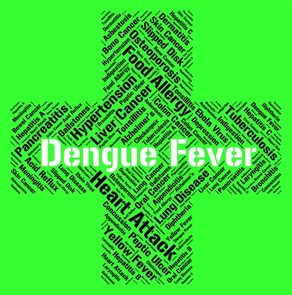 Dengue koorts toont hoge temperatuur en aanval — Stockfoto