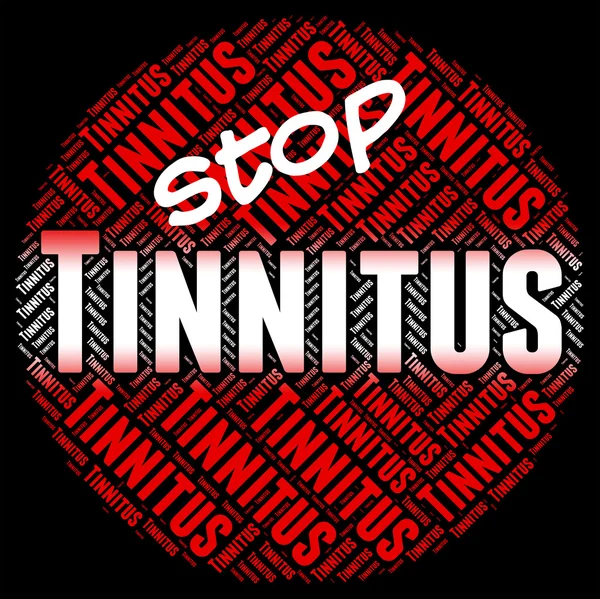 Stop Tinnitus Indica sinal de alerta e cautela — Fotografia de Stock