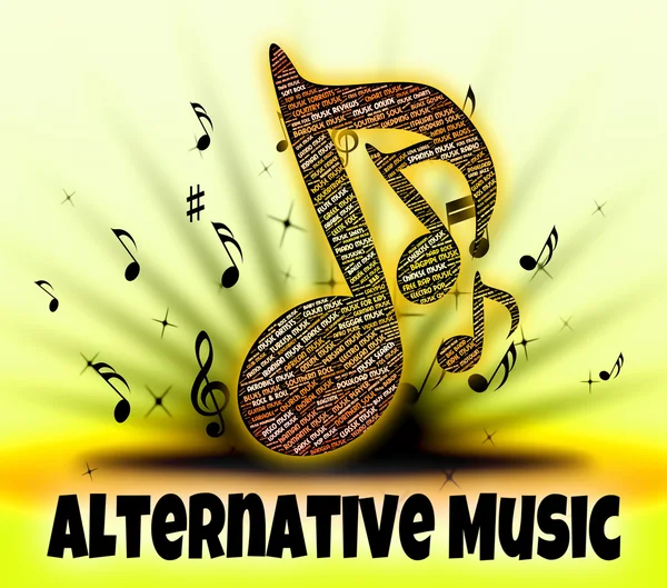 Alternative Musik repräsentiert Soundtracks und akustische — Stockfoto