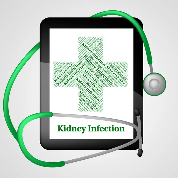 Infecção Renal Mostra Ill Saúde e Ailment — Fotografia de Stock