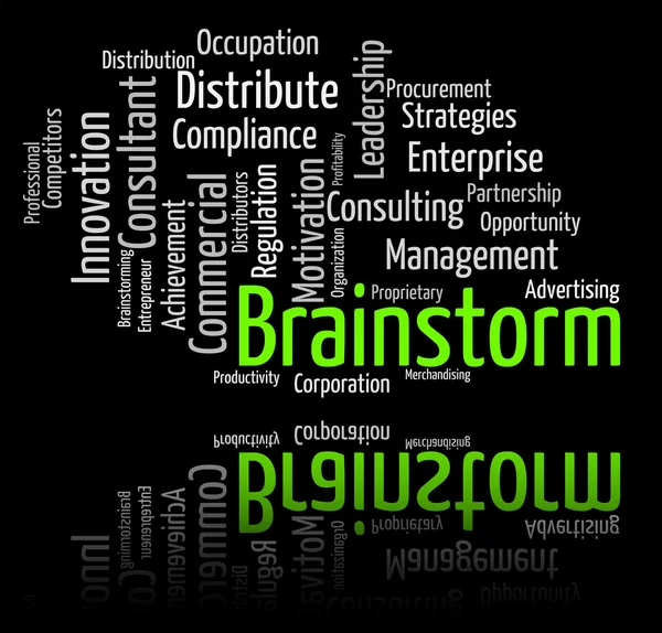 Brainstorm Word Indicates Put Heads Together And Analyze — Stock Photo, Image