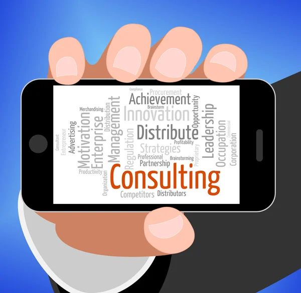 Consulting Word significa tomar conselho e consulta — Fotografia de Stock