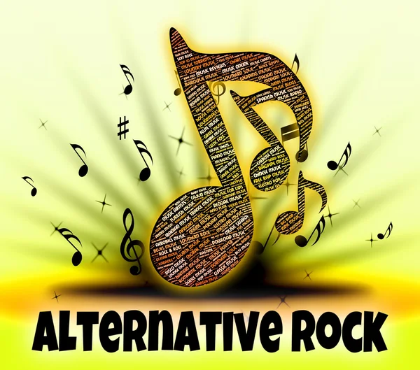 Rock Alternativo Representa faixas sonoras e alternativas — Fotografia de Stock