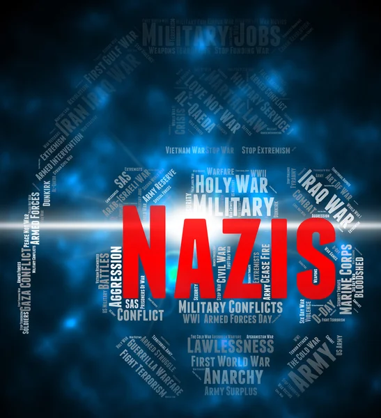 Nazis Word Means National Socialism And Antisemitism — Stock Photo, Image