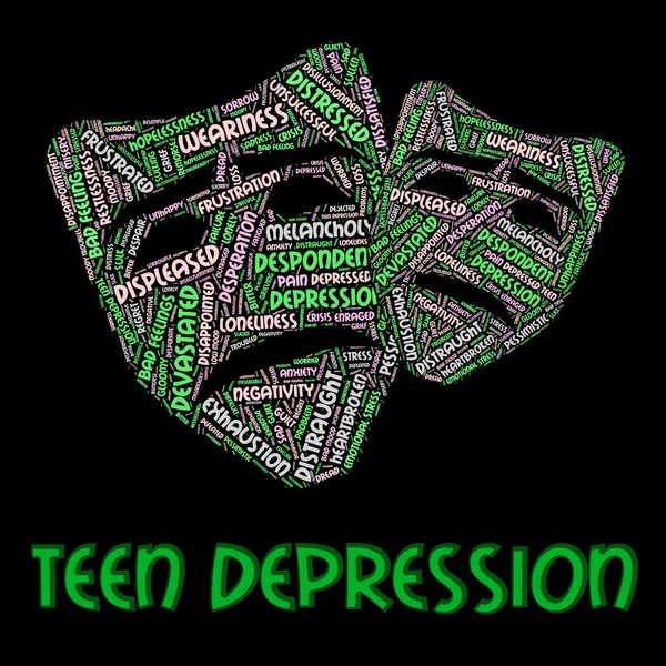 Депрессия подростков показывает потерянную надежду и подростков — стоковое фото