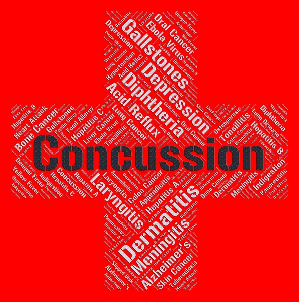 Concussion Word Means Brain Injury And Attack — Stock Photo, Image